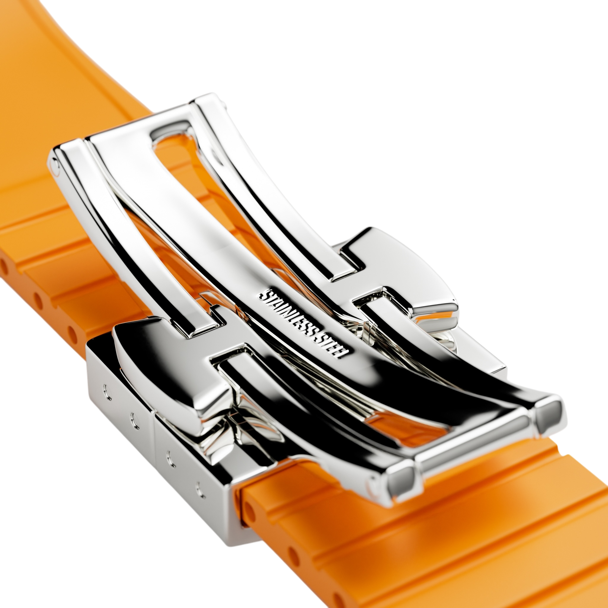 Orange Rubber Strap-20mm FKM Rubber Watch Strap - Cut to size -MÖNCH