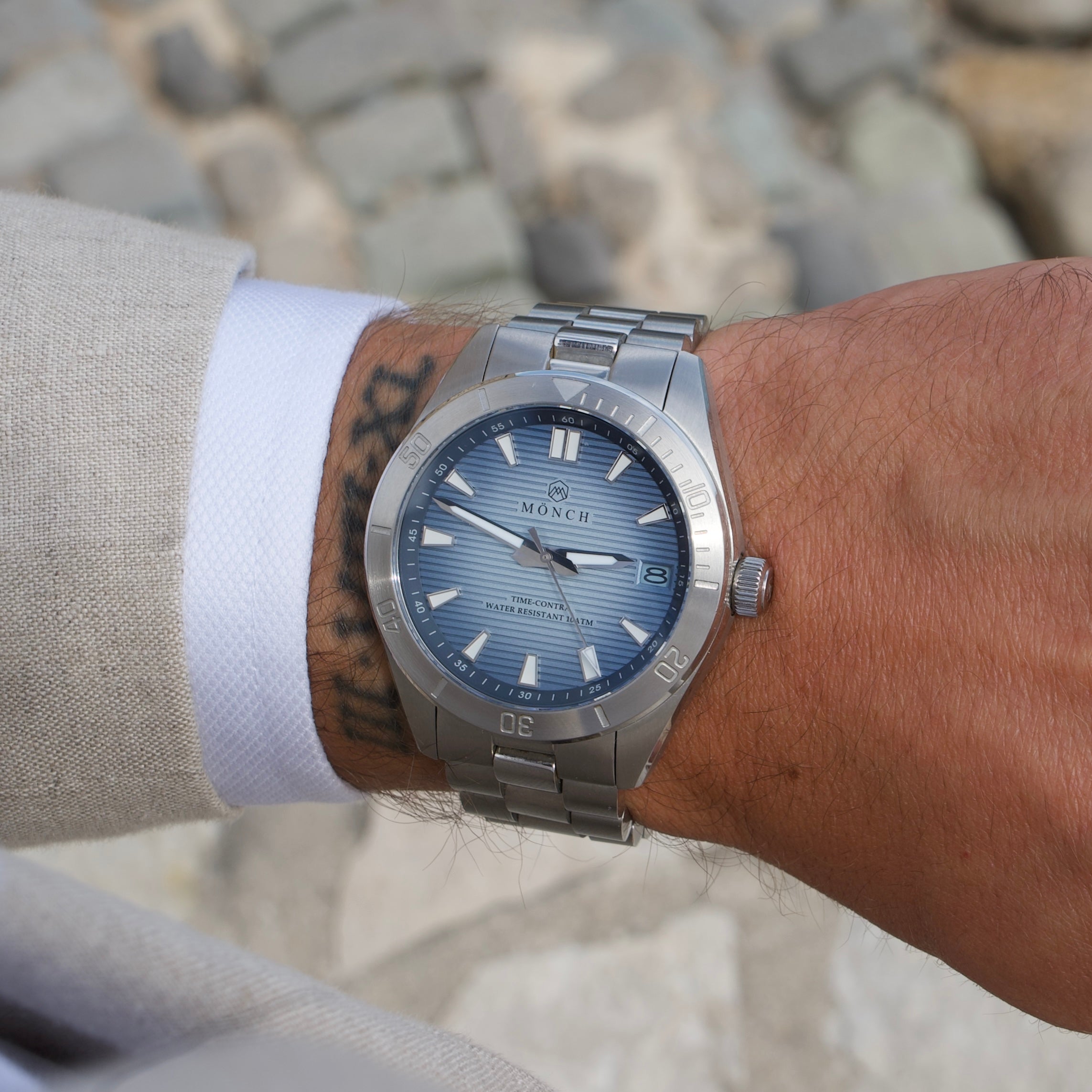 Time-Contra, Arctic-Men's 41mm Watch - 10ATM Water Resistant - Stainless Steel - MÖNCH