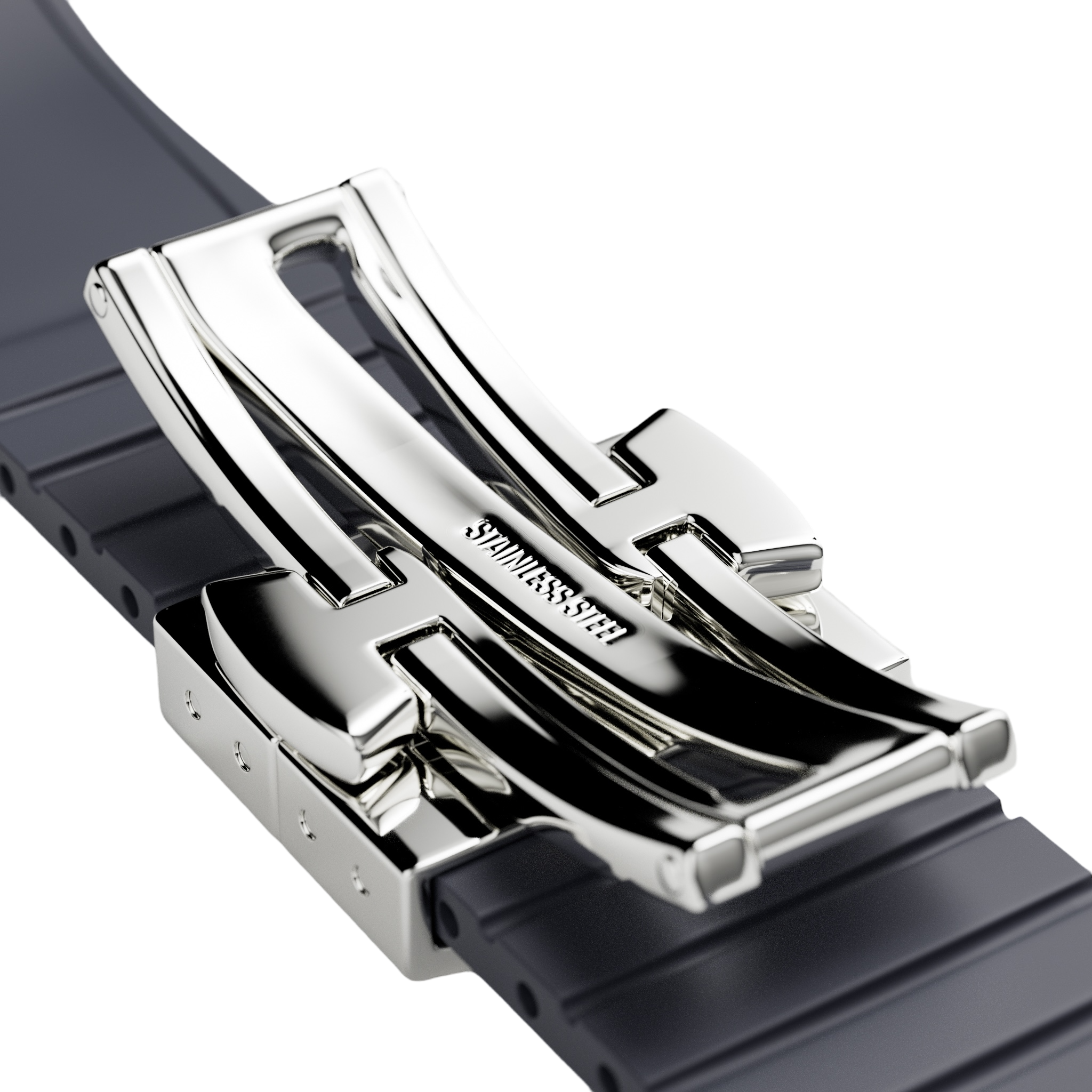 Grey Rubber Strap-20mm FKM Rubber Watch Strap - Cut to size -MÖNCH