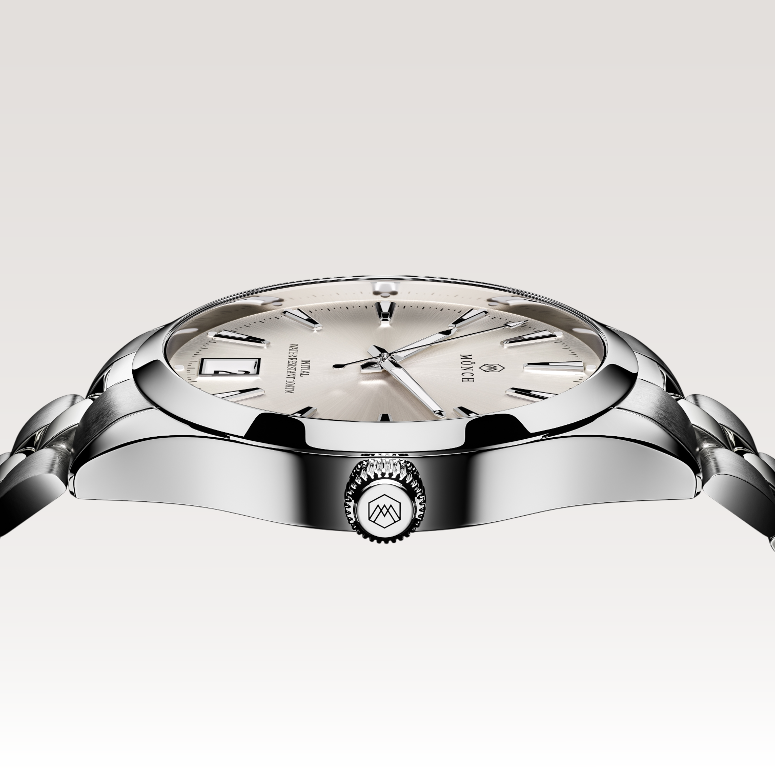 INITIAL, ASH-Men's 40mm Dial - 10ATM Water Resistant - Date - Stainless Steel - MÖNCH