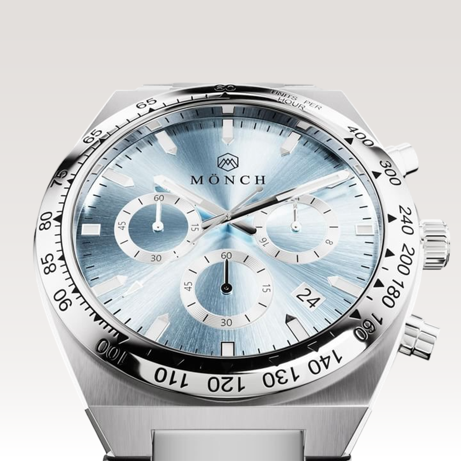 TIME-MASTER, ARCTIC-Men's Watch - 42mm - 5ATM Water Resistant - Chronograph - Stainless Steel -MÖNCH