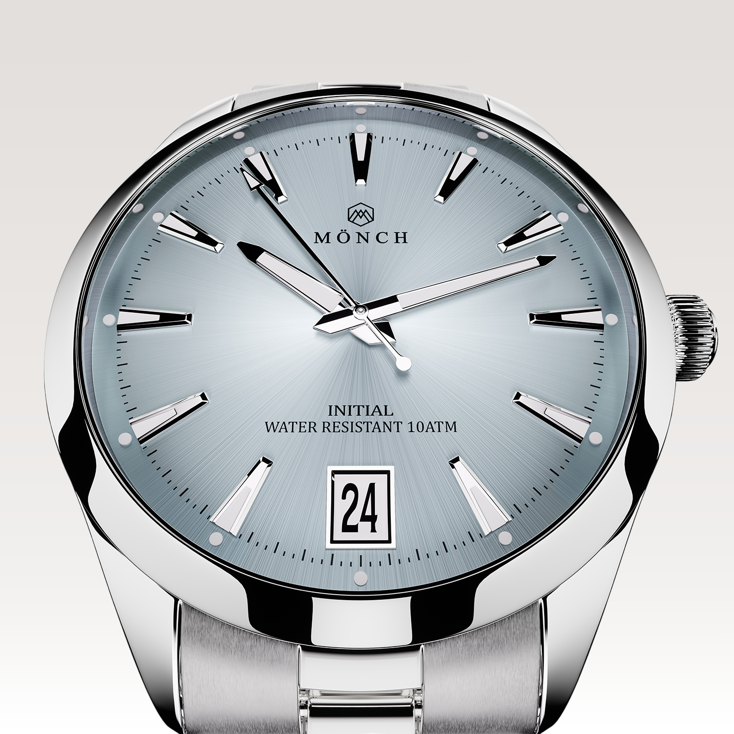 INITIAL, ARCTIC-Men's 40mm Dial - 10ATM Water Resistant - Date - Stainless Steel - MÖNCH