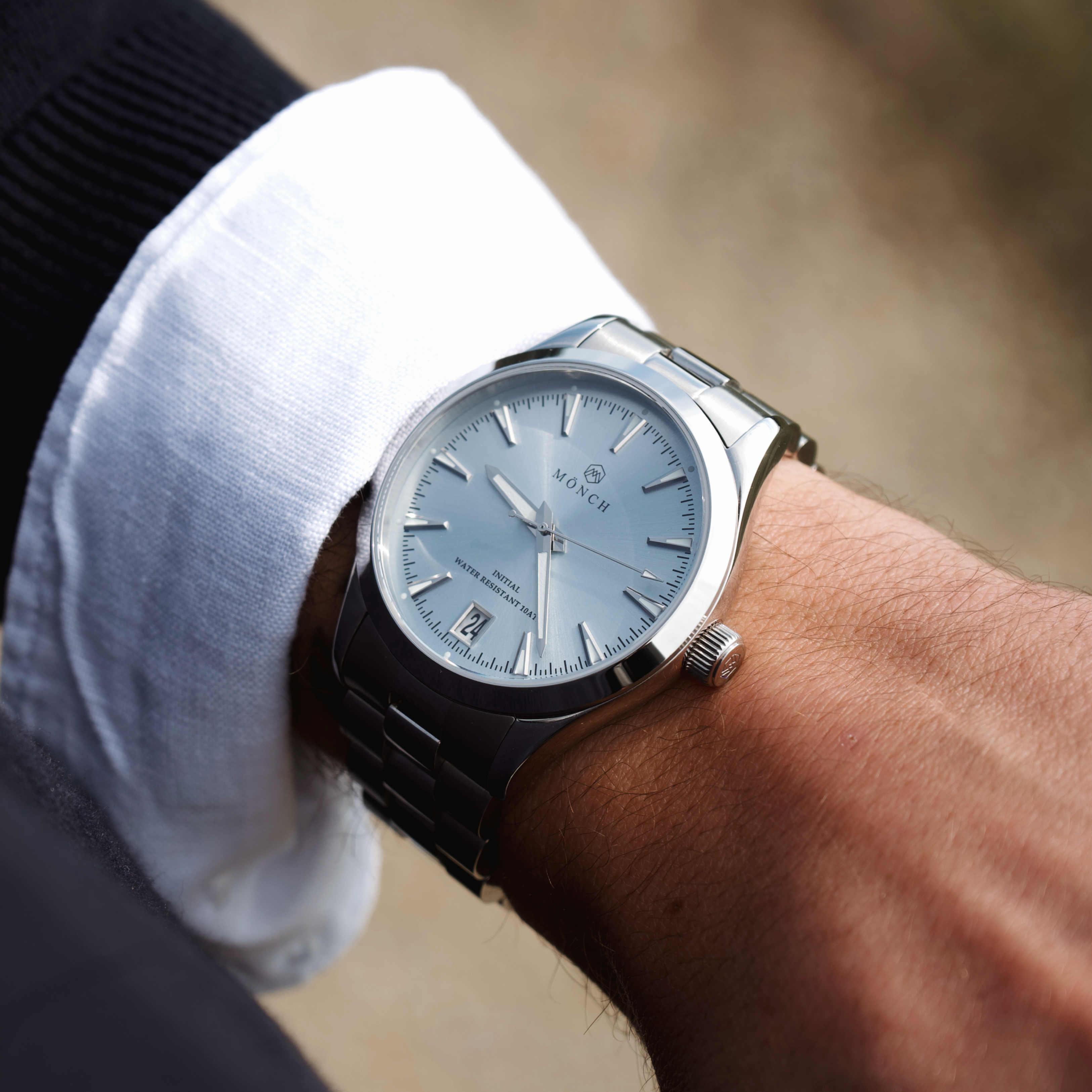 INITIAL, ARCTIC-Men's 40mm Dial - 10ATM Water Resistant - Date - Stainless Steel - MÖNCH
