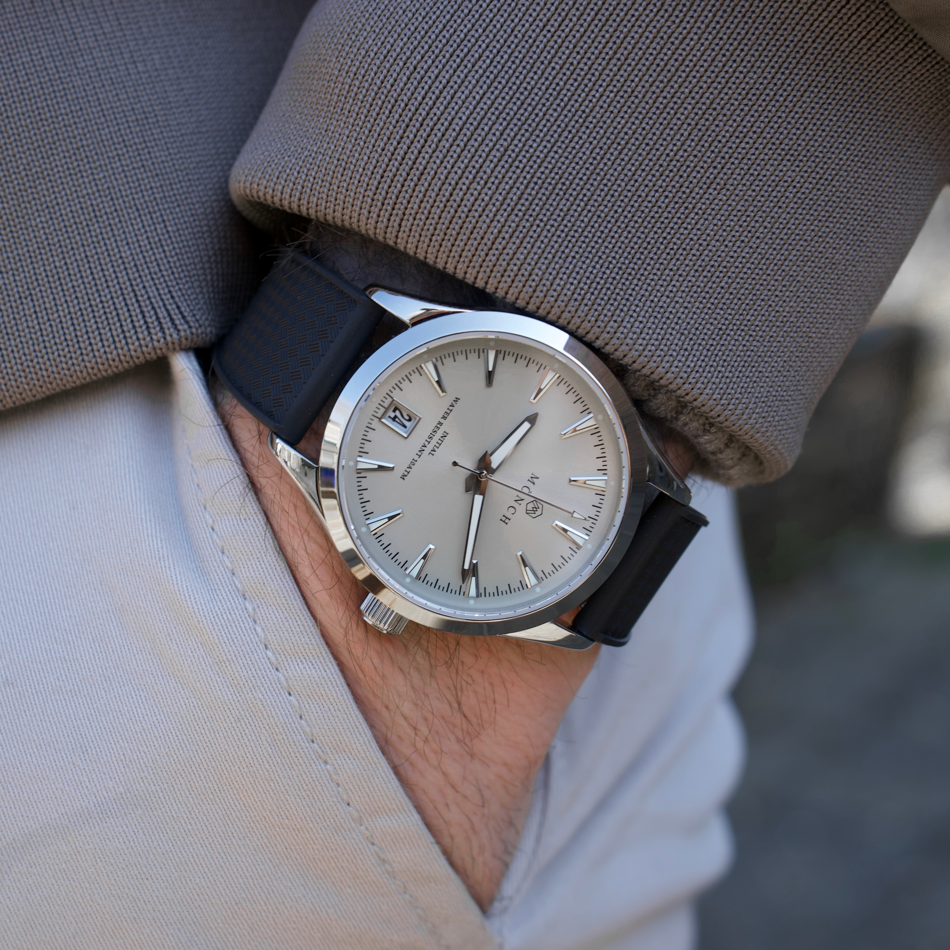 Black Rubber Strap-20mm FKM Rubber Watch Strap - Cut to size -MÖNCH
