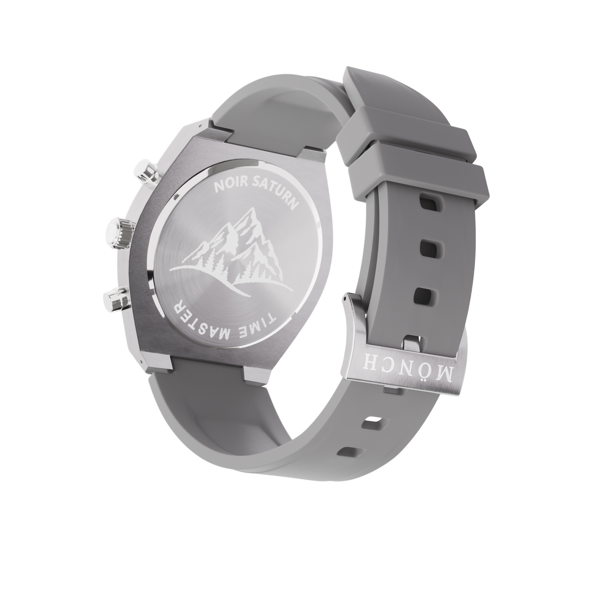 Time-Master, Noir-Men's Watch - 42mm - 5ATM Water Resistant - Chronograph - Stainless Steel -MÖNCH