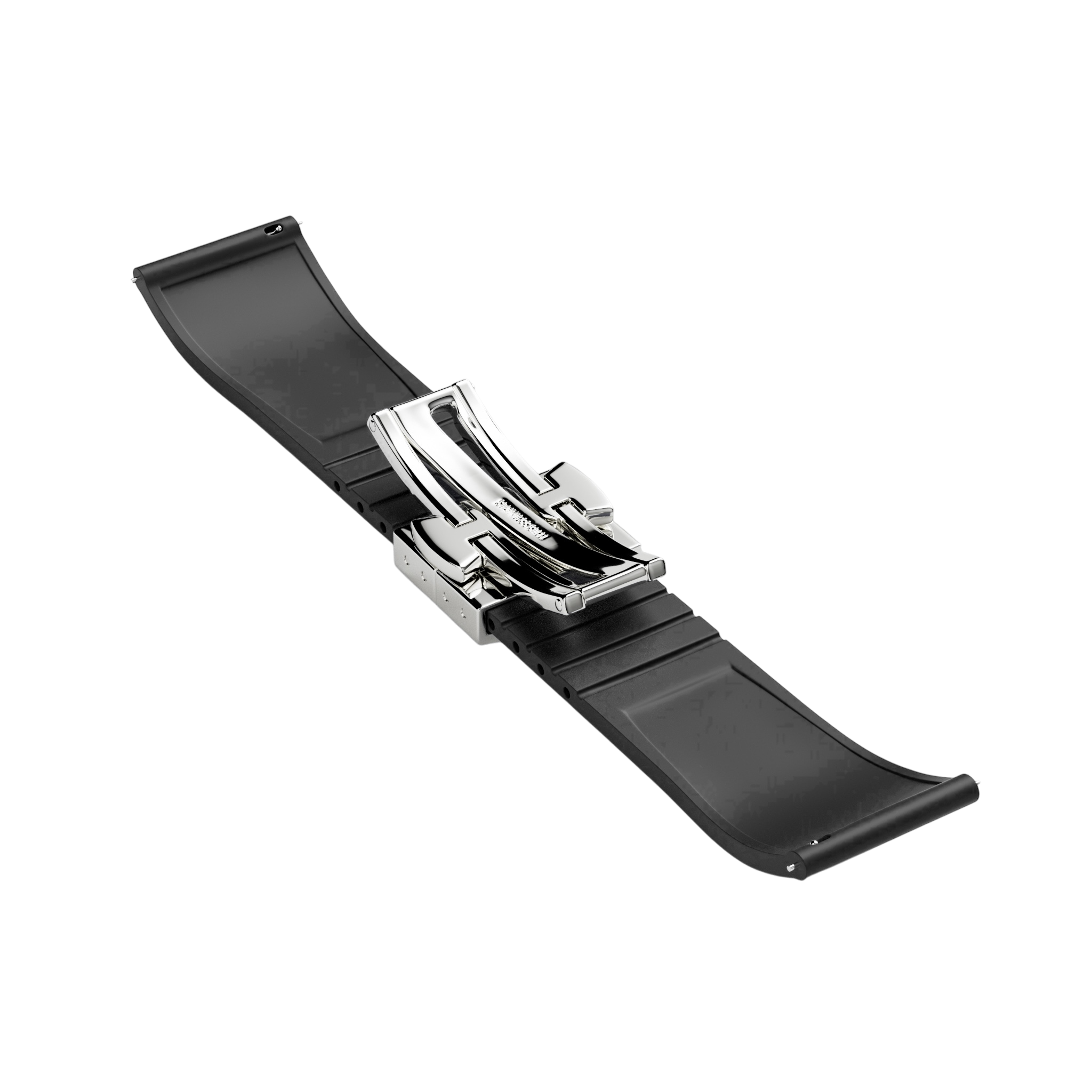 Black Rubber Strap-20mm FKM Rubber Watch Strap - Cut to size -MÖNCH