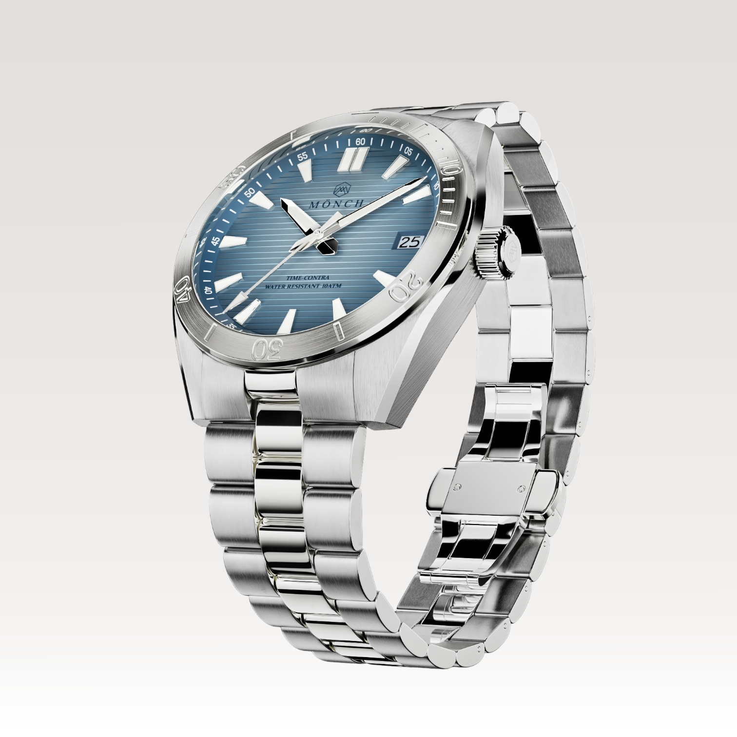 Time-Contra, Arctic-Men's 41mm Watch - 10ATM Water Resistant - Stainless Steel - MÖNCH