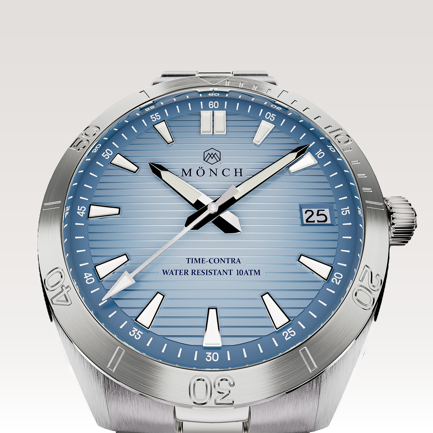 Time-Contra, Arctic-Men's 41mm Watch - 10ATM Water Resistant - Stainless Steel - MÖNCH