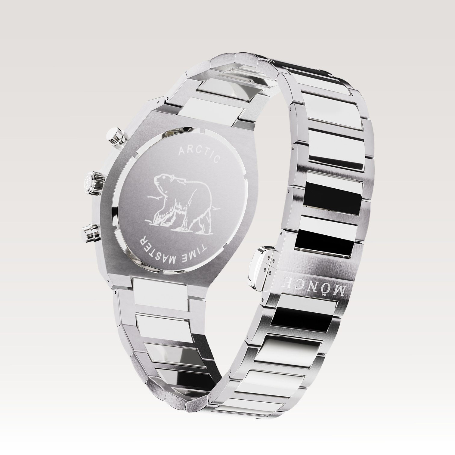 TIME-MASTER, ARCTIC-Men's Watch - 42mm - 5ATM Water Resistant - Chronograph - Stainless Steel -MÖNCH