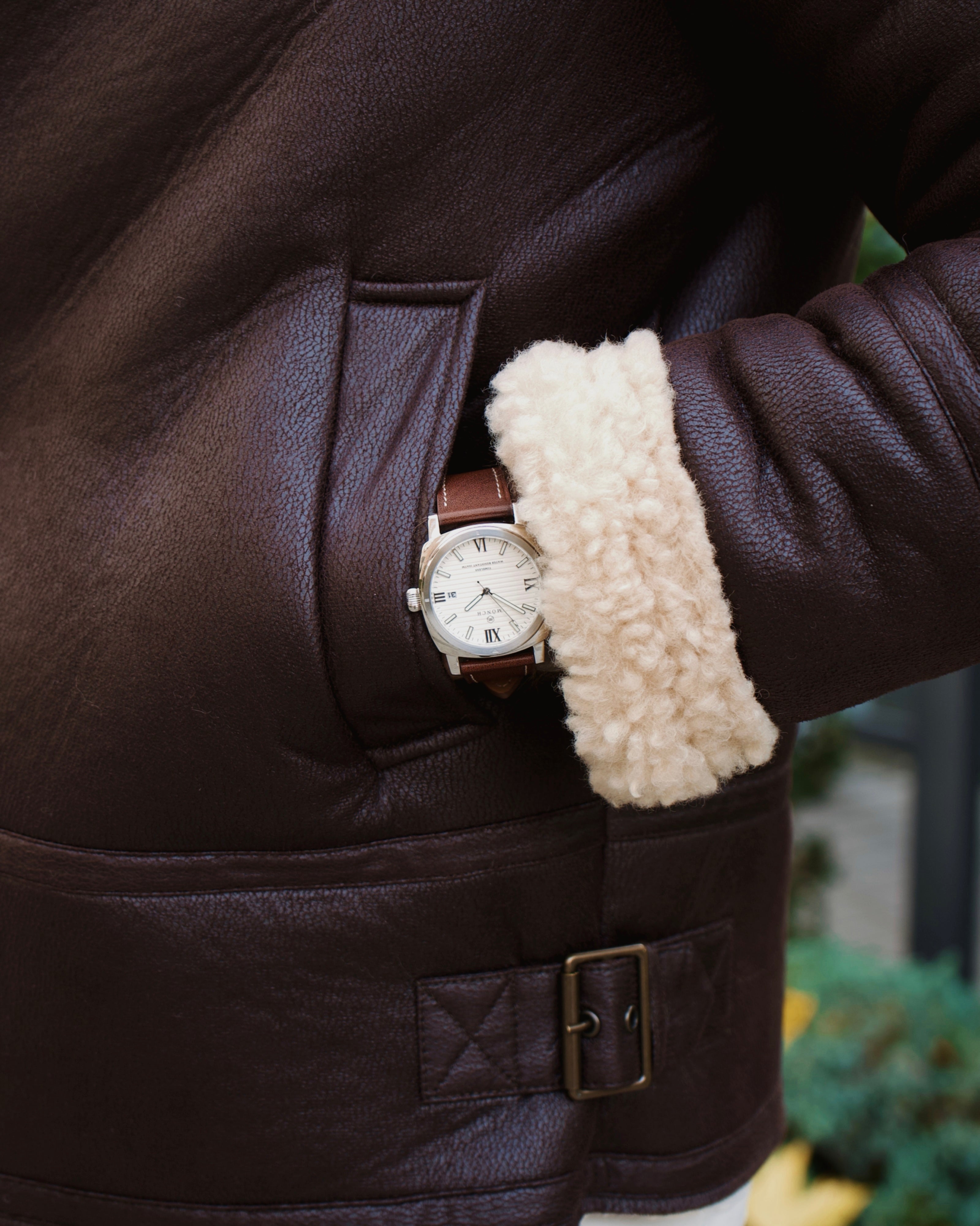 MÖNCH, Brown Leather Strap