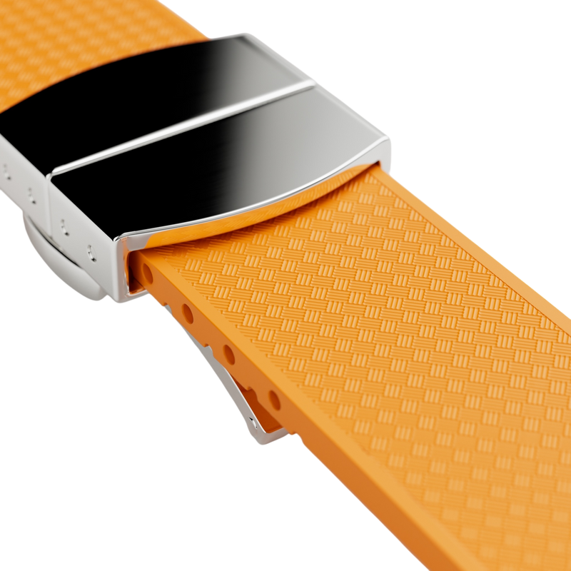 Orange Rubber Strap-20mm FKM Rubber Watch Strap - Cut to size -MÖNCH