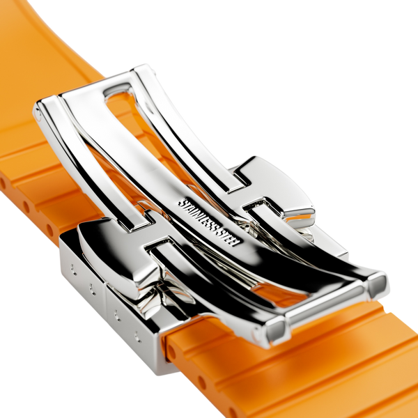 Timeless, Orange Rubber Strap