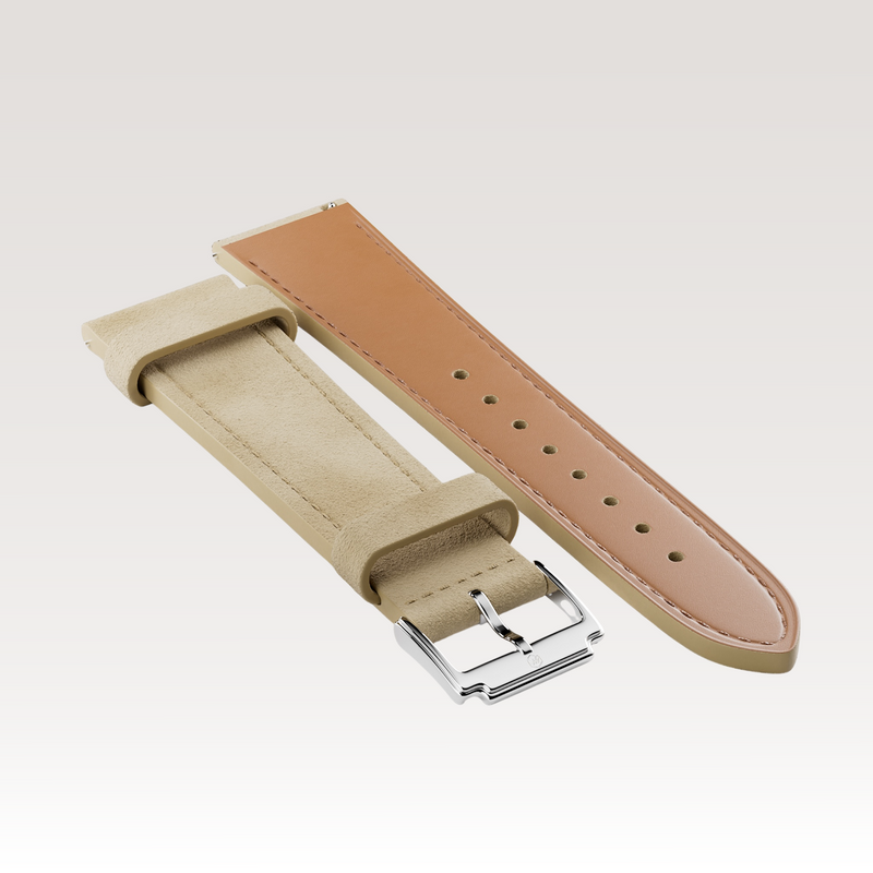 Beige Suede Strap-20mm - Hybrid - Watch Strap - compatible with Time-Contra 41 & Initial 40 - MÖNCH