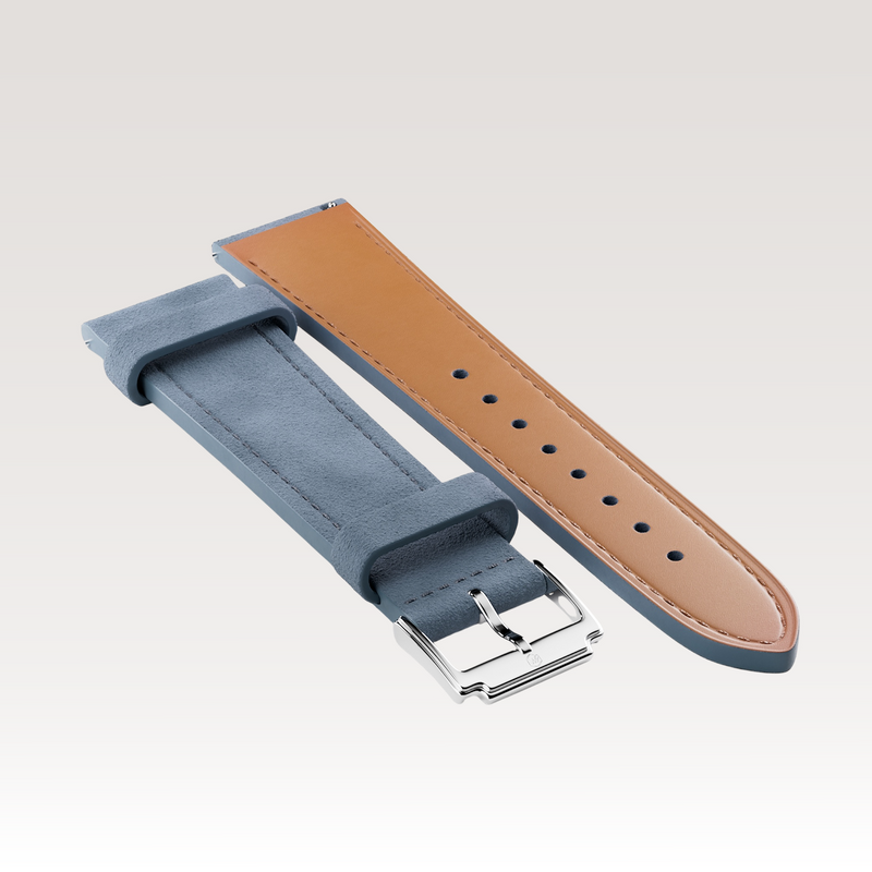 Blue Suede Strap-20mm - Hybrid - Watch Strap - compatible with Time-Contra 41 & Initial 40 - MÖNCH