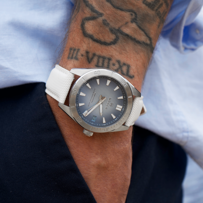 White Hybrid Strap-20mm - Hybrid - Watch Strap - compatible with Time-Contra 41 & Initial 40 - MÖNCH