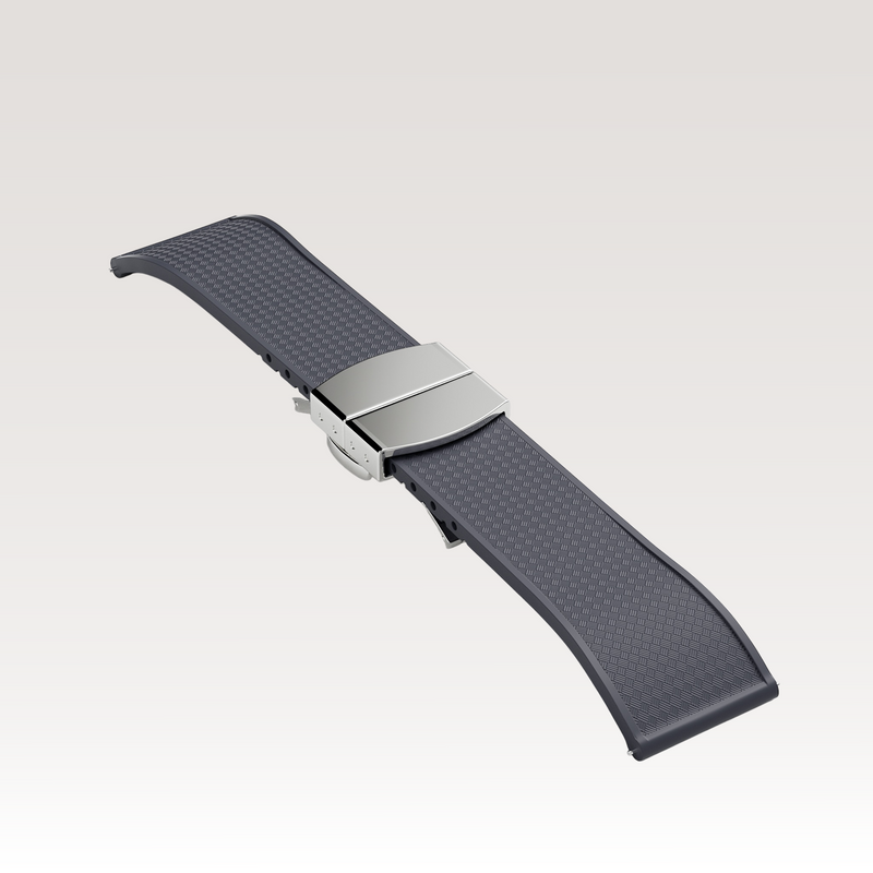 Grey Rubber Strap-20mm FKM Rubber Watch Strap - Cut to size -MÖNCH