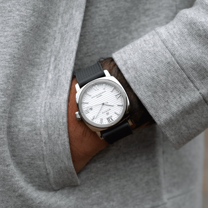 Grey Rubber Strap-20mm FKM Rubber Watch Strap - Cut to size -MÖNCH