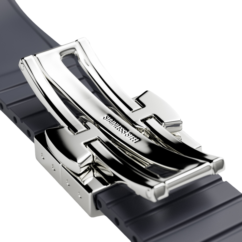 Grey Rubber Strap-20mm FKM Rubber Watch Strap - Cut to size -MÖNCH