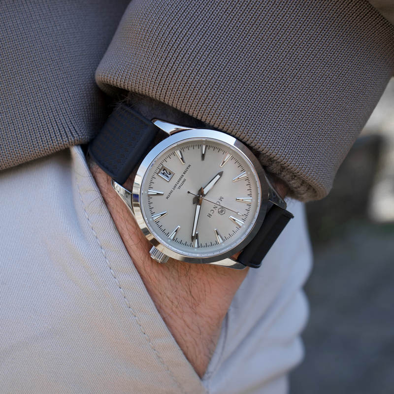 Black Rubber Strap-20mm FKM Rubber Watch Strap - Cut to size -MÖNCH