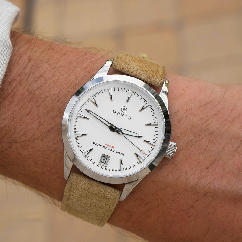 Beige Suede Strap-20mm - Hybrid - Watch Strap - compatible with Time-Contra 41 & Initial 40 - MÖNCH