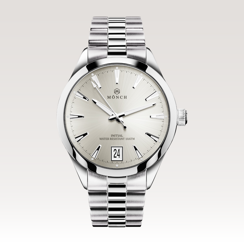 INITIAL, ASH-Men's 40mm Dial - 10ATM Water Resistant - Date - Stainless Steel - MÖNCH