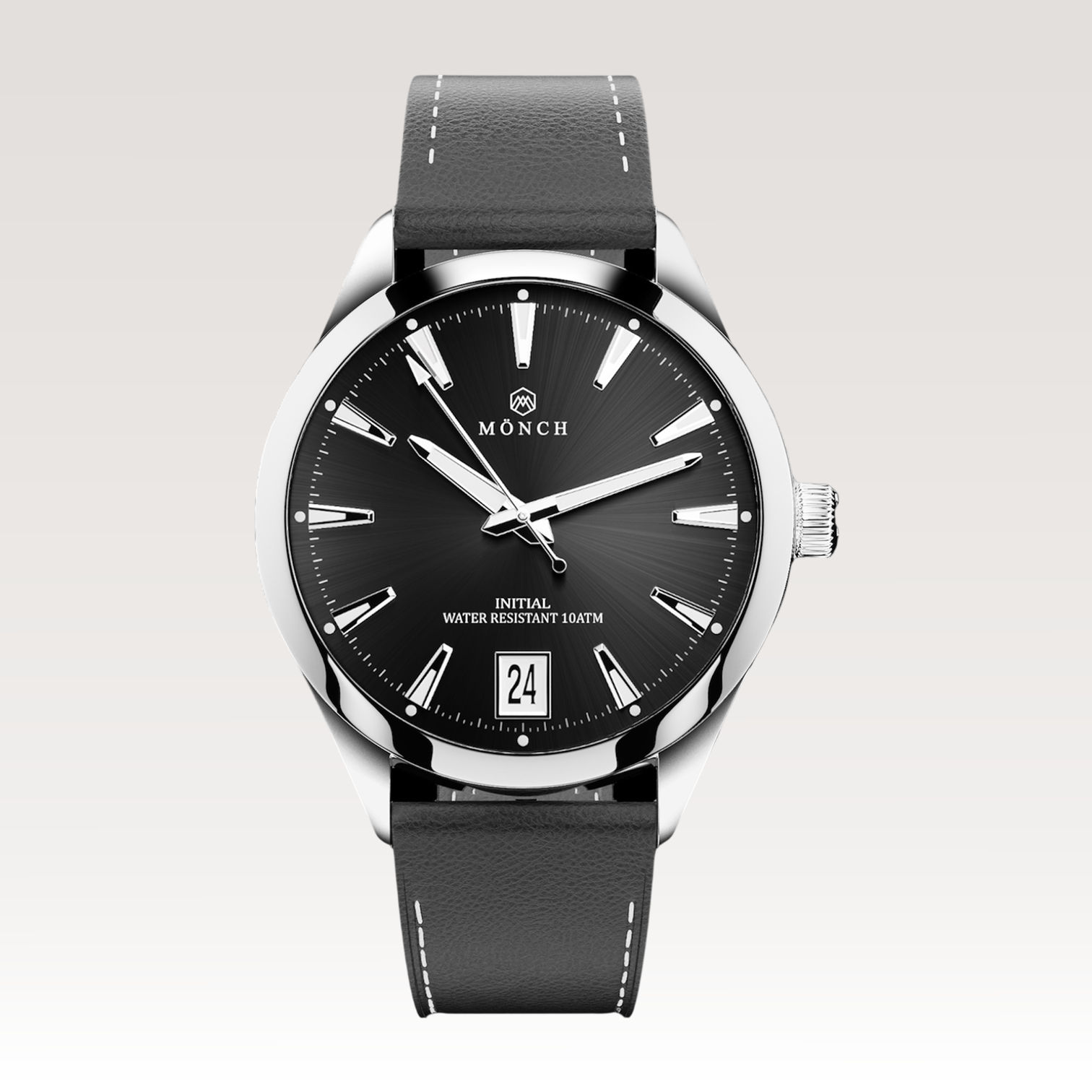 INITIAL, NOIR BLACK LEATHER